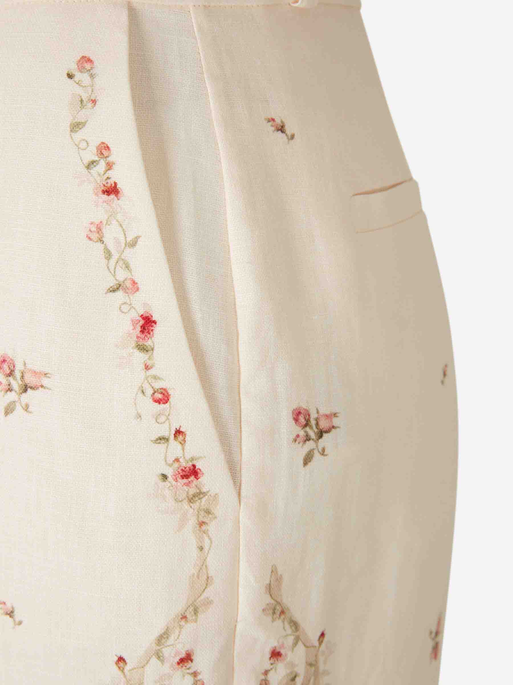 Outlet online Zimmermann Mujer Pantalones Flared Floral color Crema sku 761-004032 01 - Foto 4