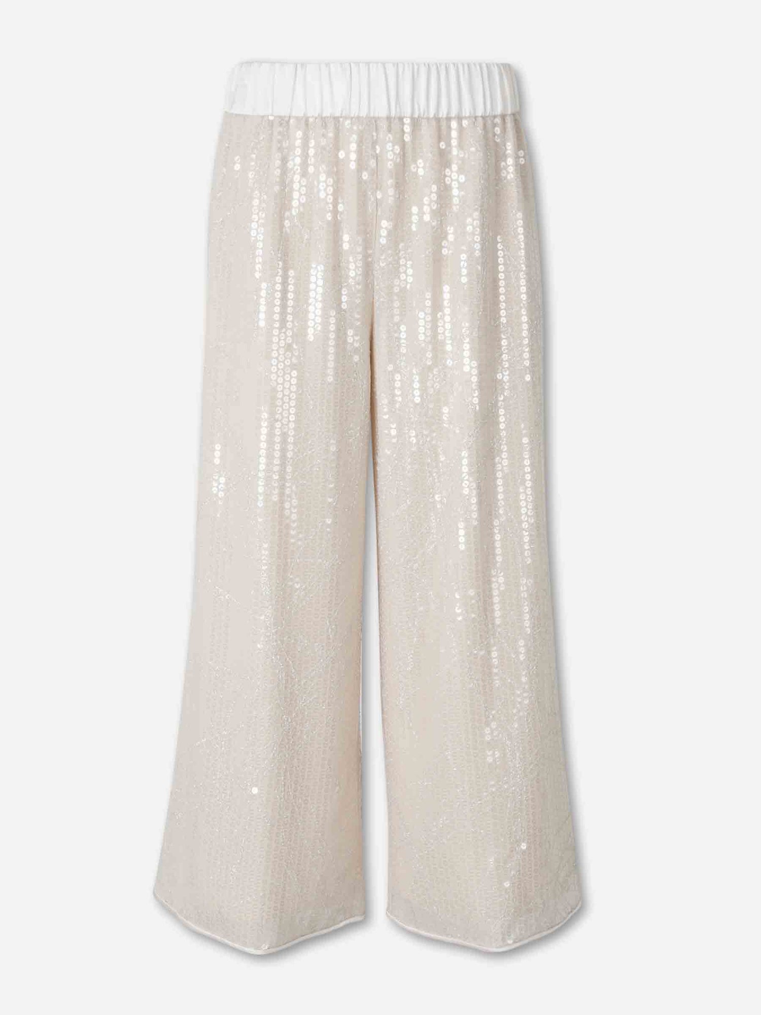 Peserico Mujer Barcelona Pantalones Anchos Lentejuelas color Beige sku 761-004034 00 - Foto 1