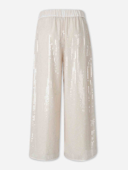 Peserico Mujer Barcelona Pantalones Anchos Lentejuelas color Beige sku 761-004034 00 - Foto 2