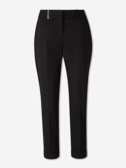 Outlet online Peserico Mujer Pantalones Rectos Gabardina color Negro sku 761-004040 02 - Foto 1