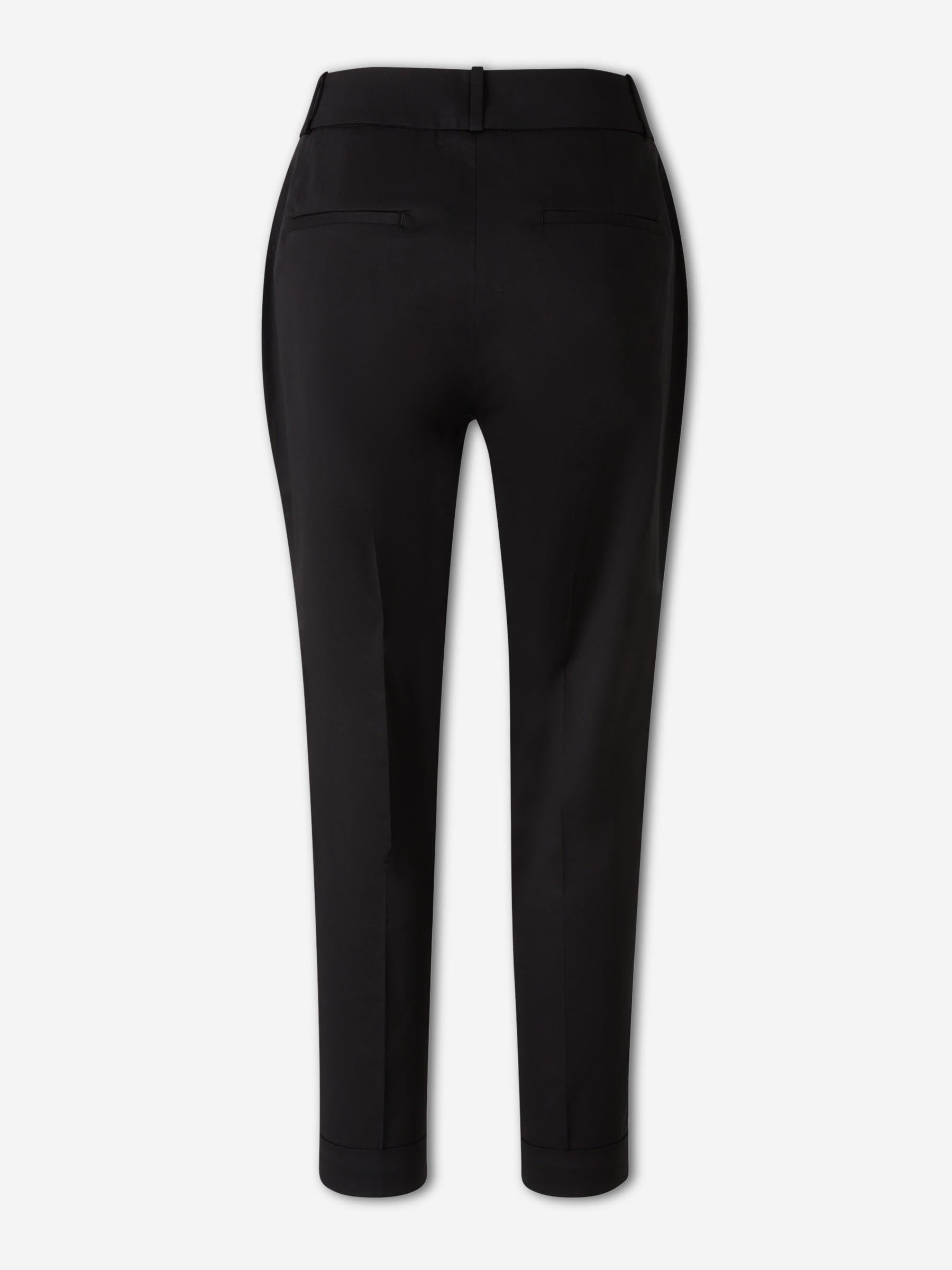 Outlet online Peserico Mujer Pantalones Rectos Gabardina color Negro sku 761-004040 02 - Foto 2