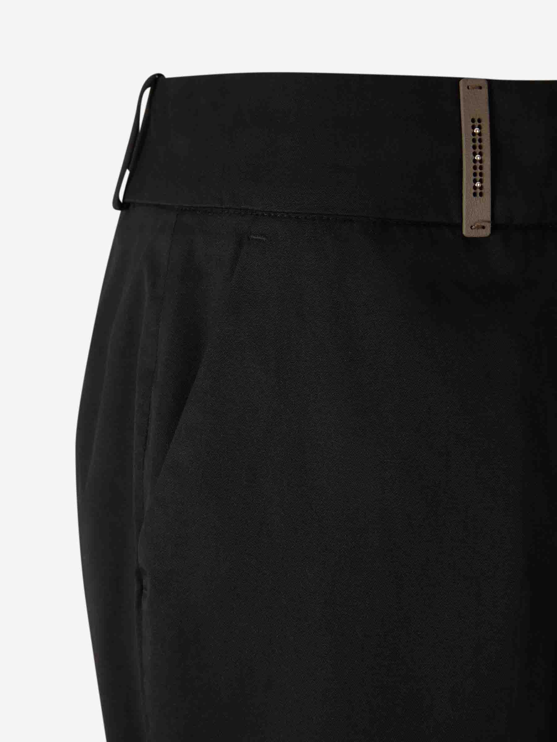 Outlet online Peserico Mujer Pantalones Rectos Gabardina color Negro sku 761-004040 02 - Foto 3