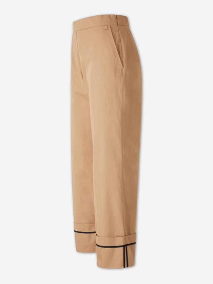 Outlet online Herno Mujer Pantalones Anchos Dobladillo color Camel sku 761-004107 01 - Foto 2