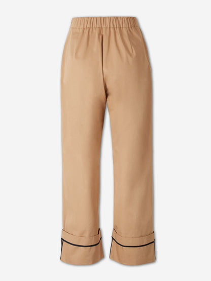 Outlet online Herno Mujer Pantalones Anchos Dobladillo color Camel sku 761-004107 01 - Foto 3