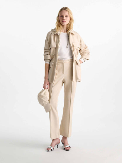 Outlet online Dorothee Schumacher Mujer Pantalones Cropped Flared color Crema sku 761-004114 01 - Foto 2