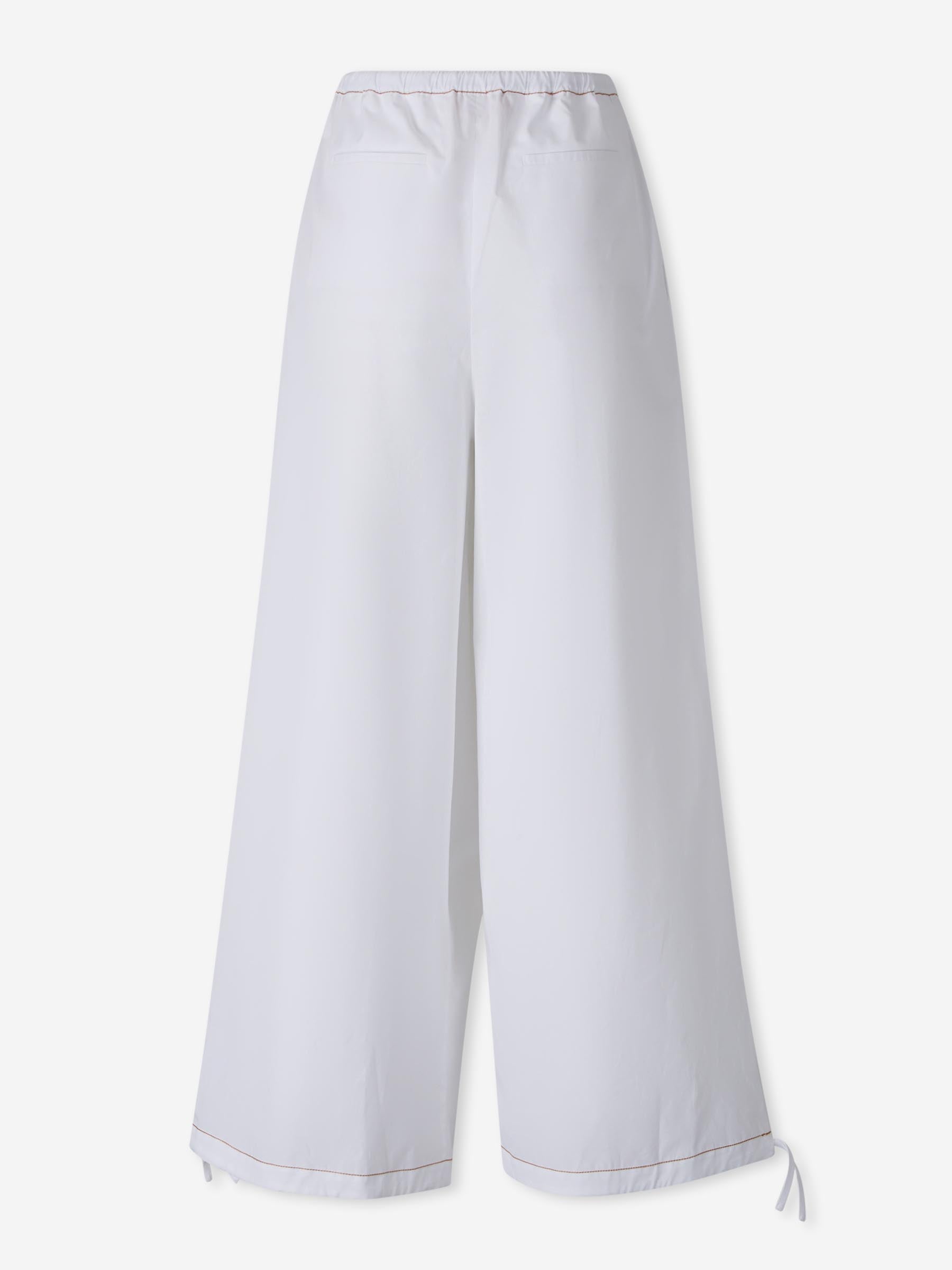 Outlet online Marni Mujer Pantalones Anchos Algodón color Blanco sku 761-004122 01 - Foto 3