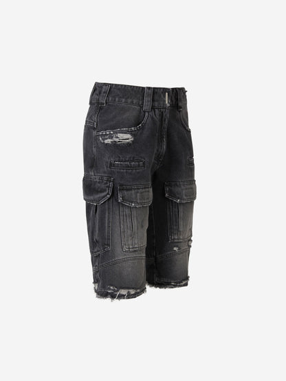 Outlet online Givenchy Mujer Bermudas Cargo Denim color Negro sku 762-000392 01 - Foto 2