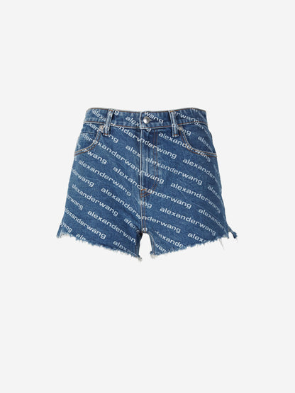 Outlet online Alexander Wang Mujer Shorts Denim Logo color Azul Denim sku 762-000435 01 - Foto 1