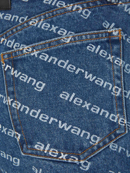 Outlet online Alexander Wang Mujer Shorts Denim Logo color Azul Denim sku 762-000435 01 - Foto 3