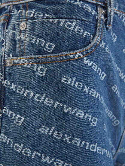 Outlet online Alexander Wang Mujer Shorts Denim Logo color Azul Denim sku 762-000435 01 - Foto 5
