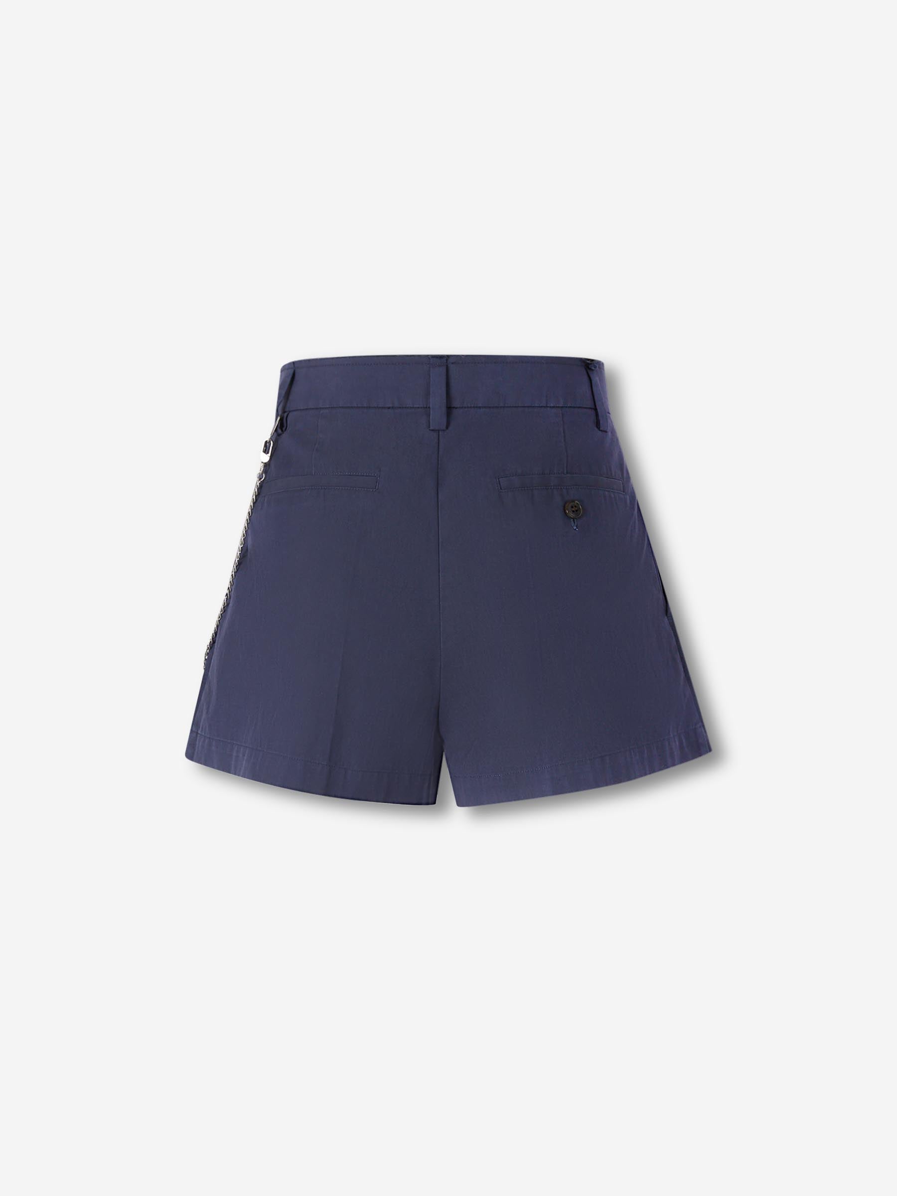 Outlet online Alexander Wang Mujer Bermudas con cadena color Azul Marino sku 762-000531 01 - Foto 3