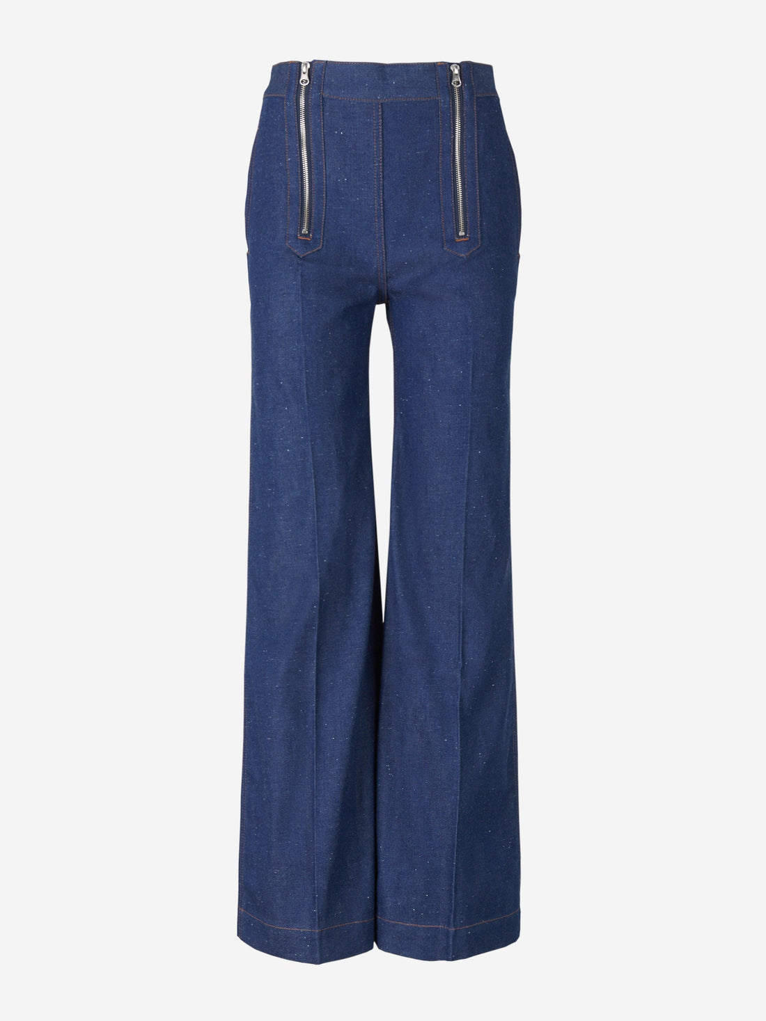Outlet online Victoria Beckham Mujer Jeans Acampanados Cremalleras color Azul Cobalto sku 763-001387 01 - Foto 1