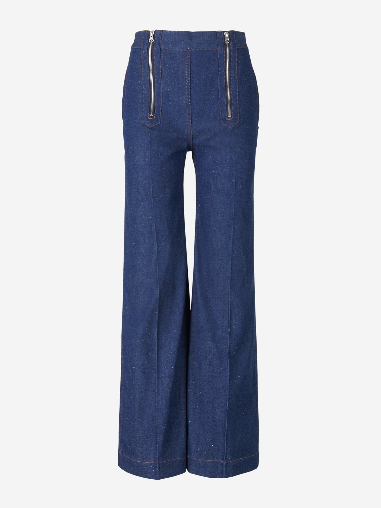 Outlet online Victoria Beckham Mujer Jeans Acampanados Cremalleras color Azul Cobalto sku 763-001387 01 - Foto 1
