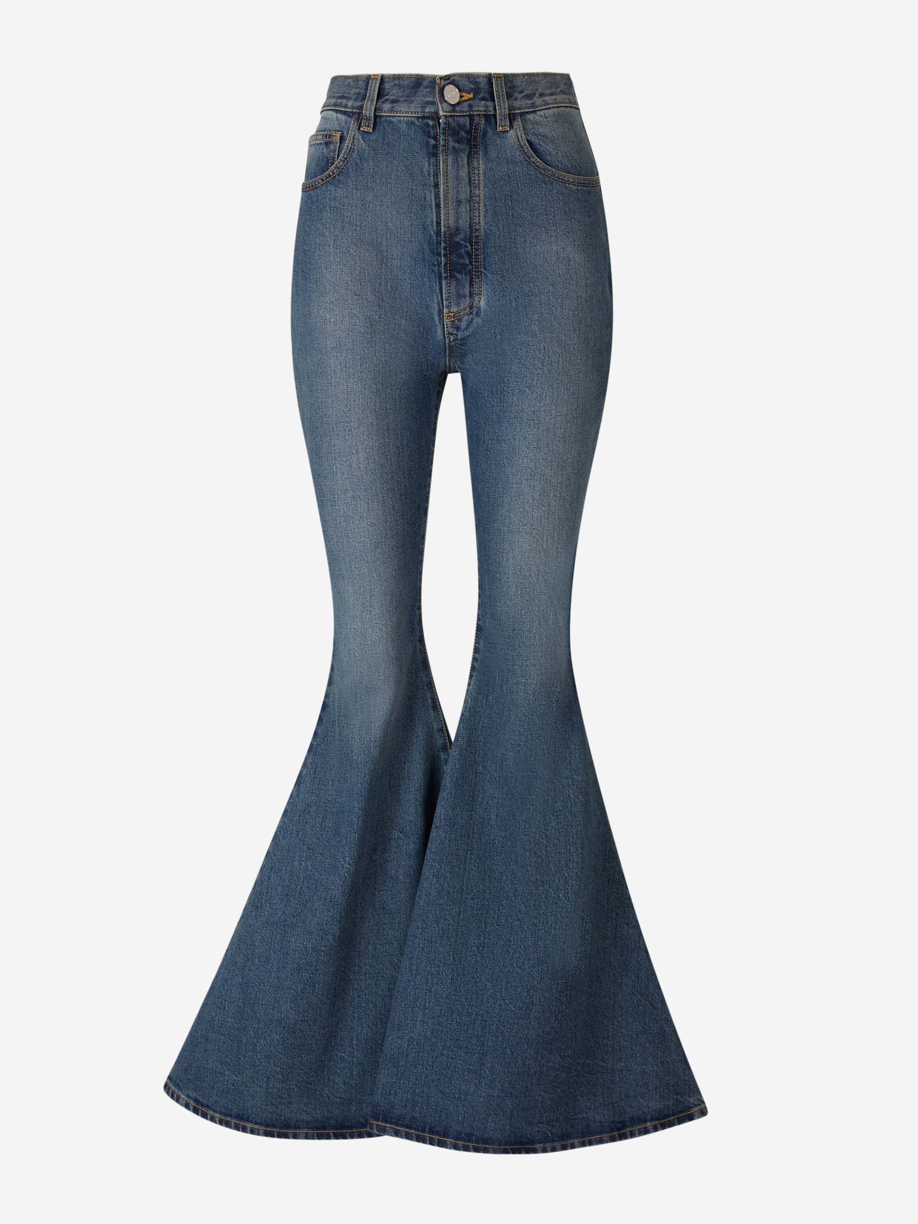 Outlet online Alaïa Mujer Jeans Flare Maxi color Azul Denim sku 763-001433 00 - Foto 1
