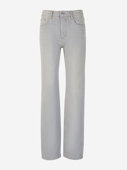 Outlet online Ami Paris Mujer Jeans Straight Algodón color Azul Denim sku 763-001435 01 - Foto 1