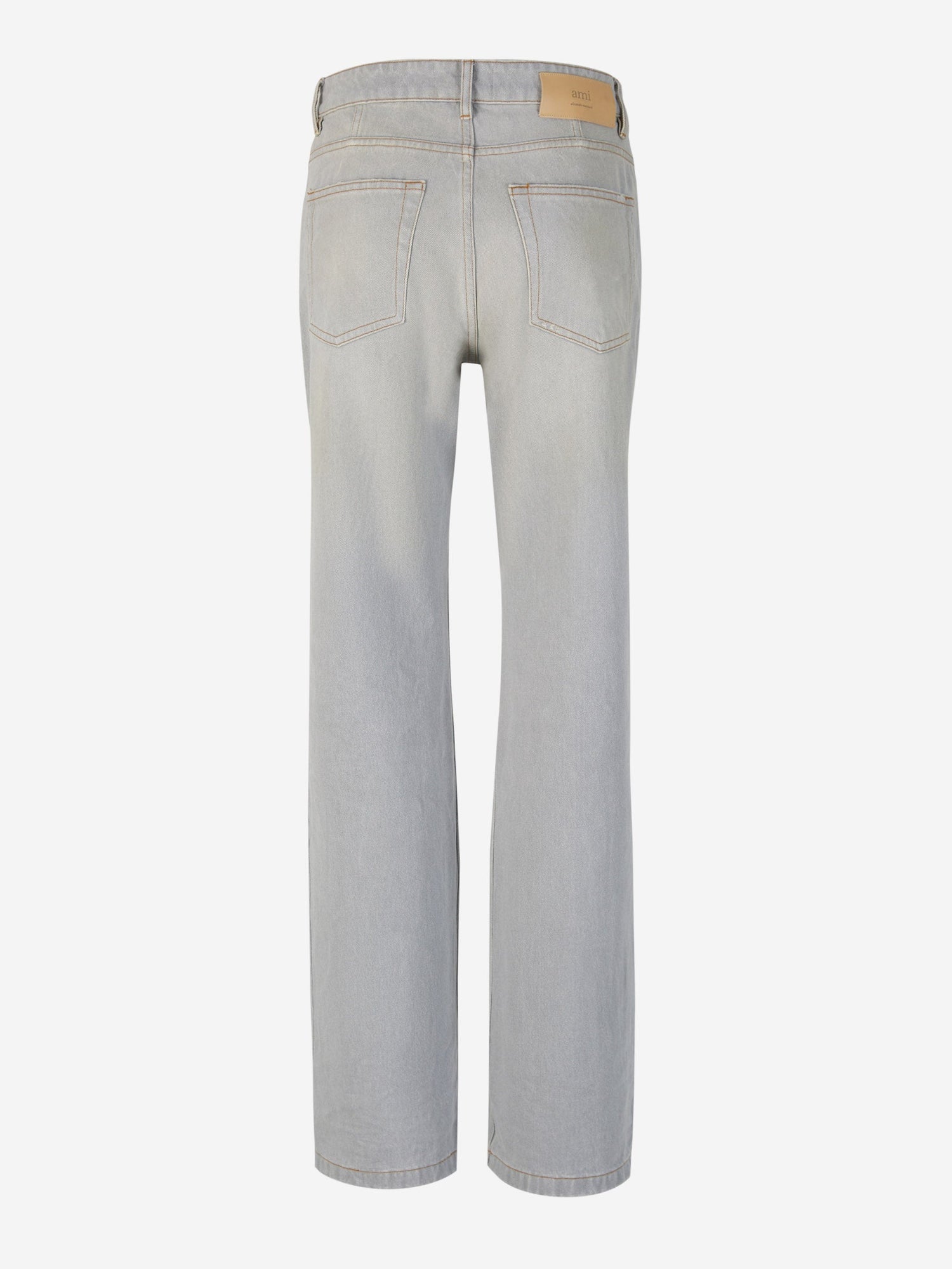 Outlet online Ami Paris Mujer Jeans Straight Algodón color Azul Denim sku 763-001435 01 - Foto 2