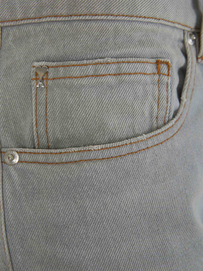 Outlet online Ami Paris Mujer Jeans Straight Algodón color Azul Denim sku 763-001435 01 - Foto 3