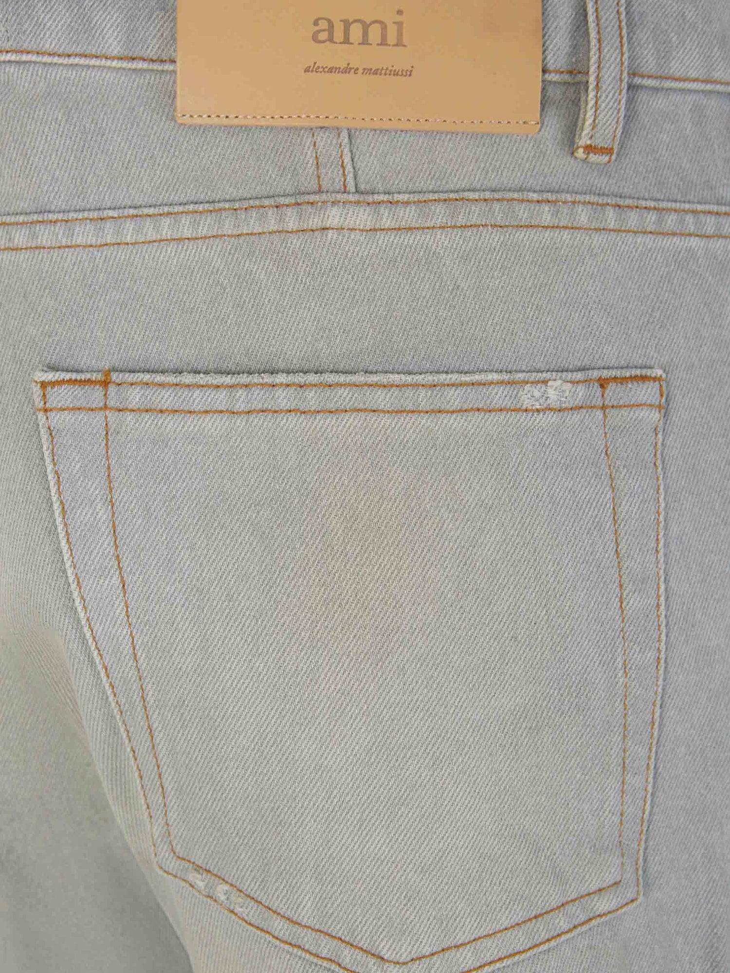 Outlet online Ami Paris Mujer Jeans Straight Algodón color Azul Denim sku 763-001435 01 - Foto 4