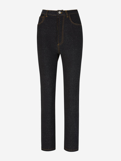 Outlet online Alaïa Mujer Jeans Straight Algodón color Negro sku 763-001436 01 - Foto 1