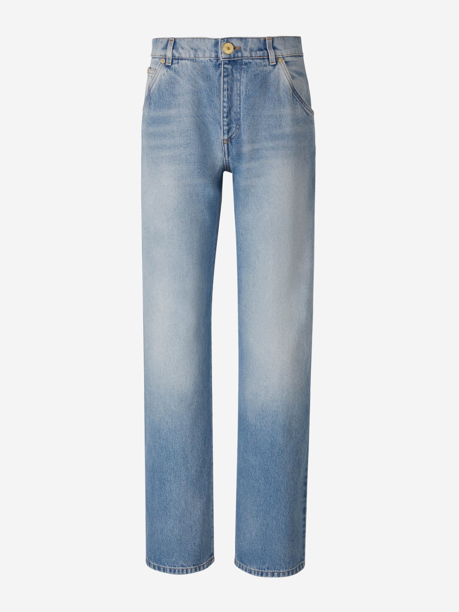 Outlet online Balmain Mujer Jeans Straight Algodón color Azul sku 763-001452 01 - Foto 1