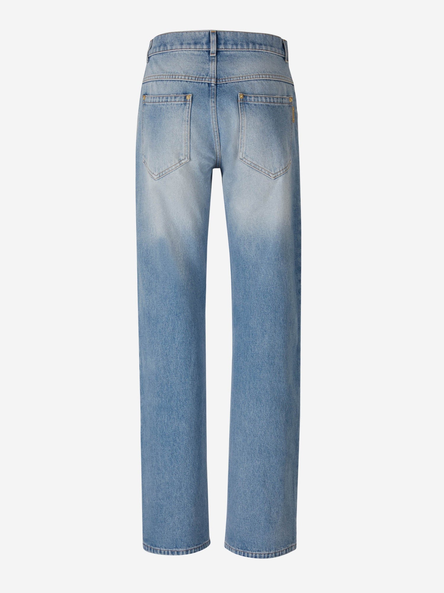 Outlet online Balmain Mujer Jeans Straight Algodón color Azul sku 763-001452 01 - Foto 2