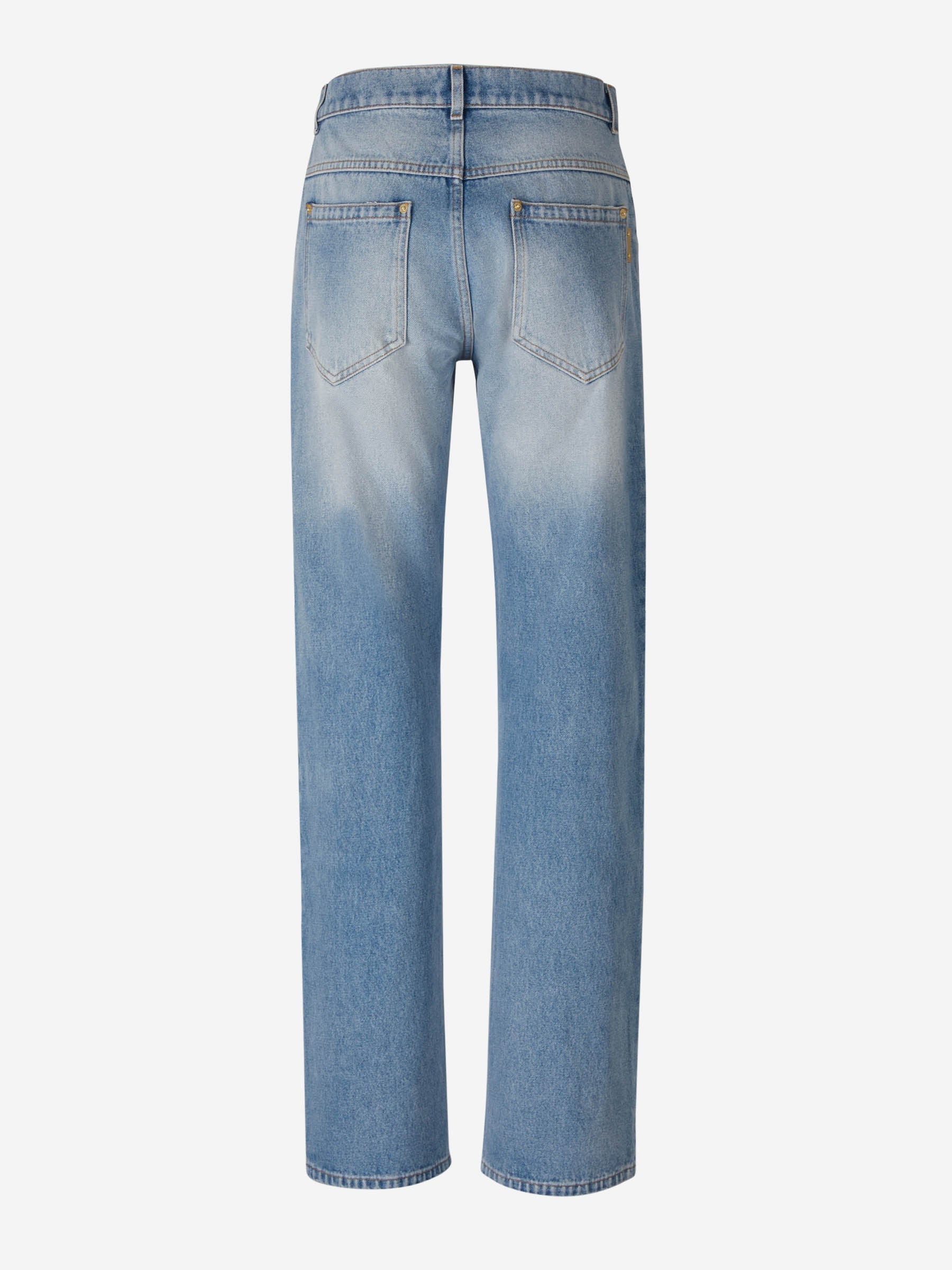 Outlet online Balmain Mujer Jeans Straight Algodón color Azul sku 763-001452 01 - Foto 2