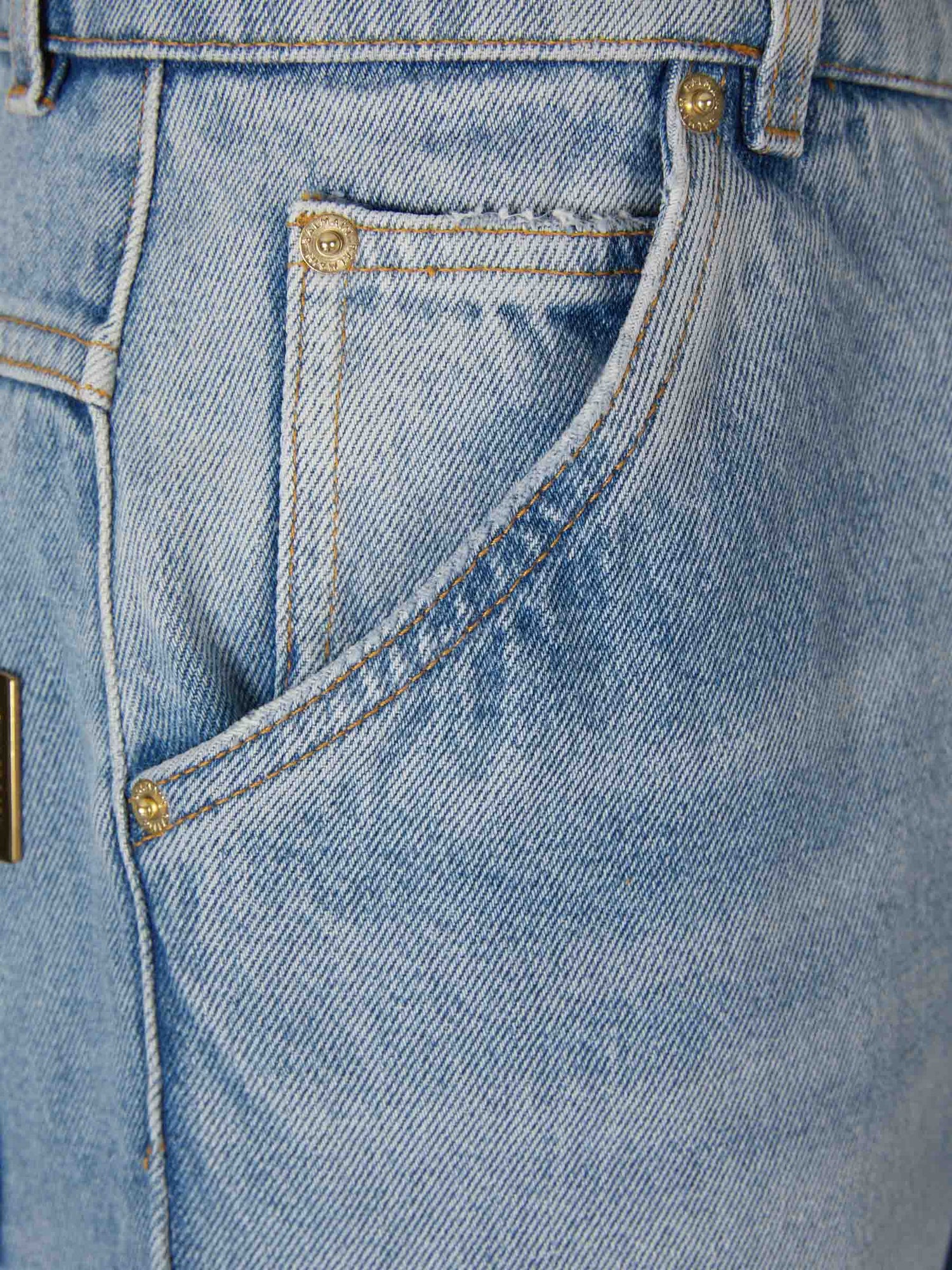 Outlet online Balmain Mujer Jeans Straight Algodón color Azul sku 763-001452 01 - Foto 3