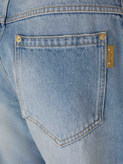 Outlet online Balmain Mujer Jeans Straight Algodón color Azul sku 763-001452 01 - Foto 4