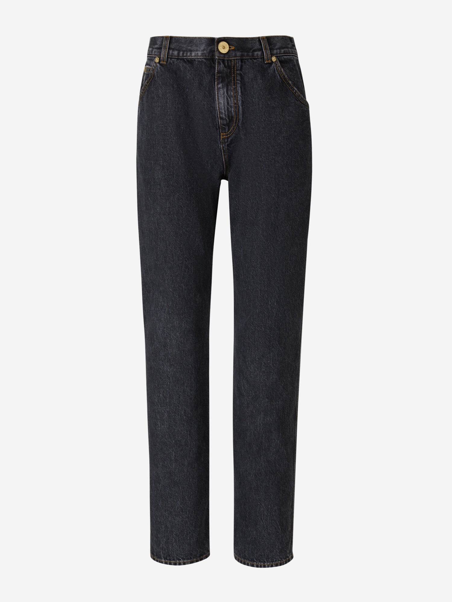 Outlet online Balmain Mujer Jeans Straight Algodón color Azul Noche sku 763-001452 02 - Foto 1