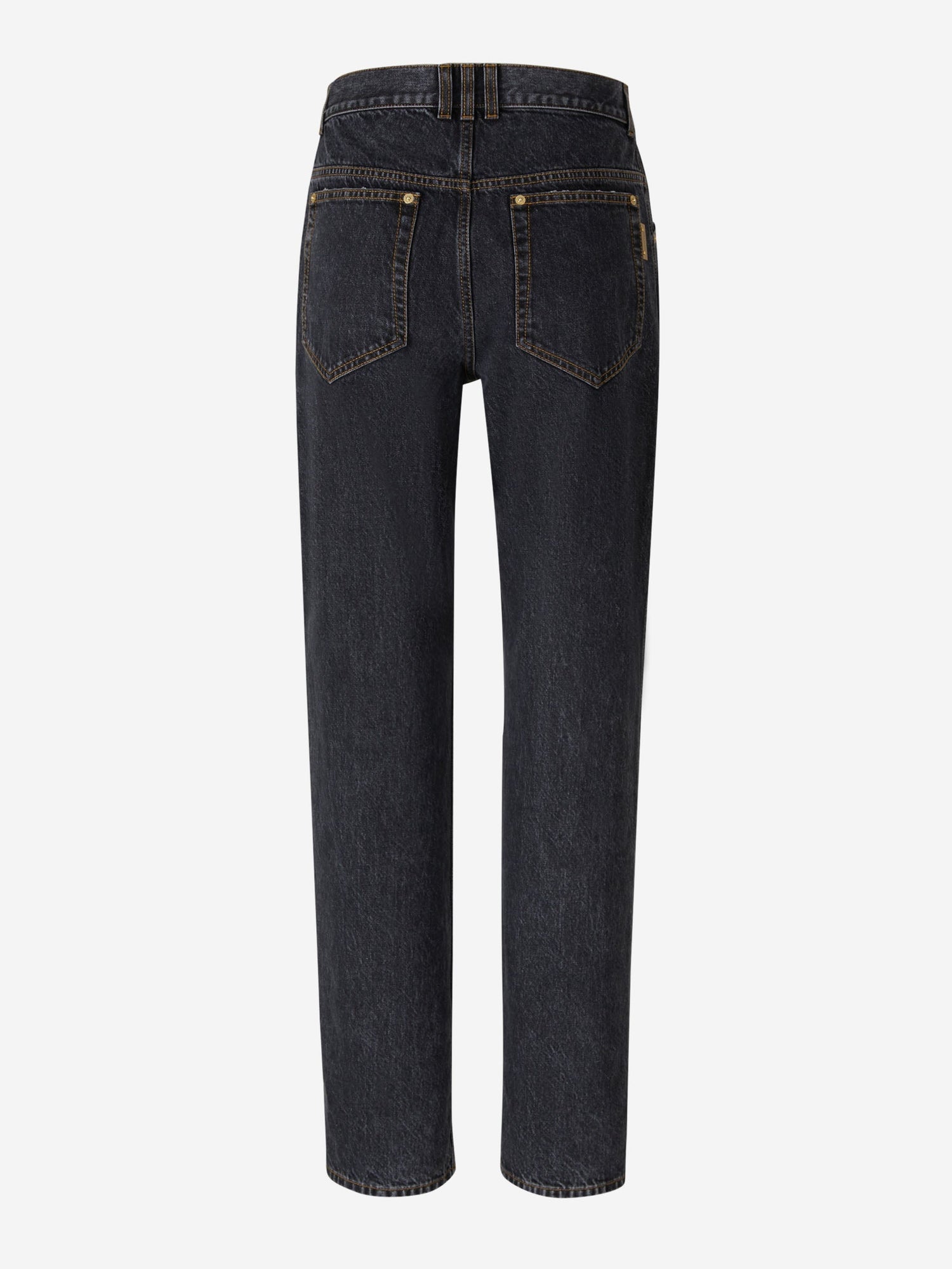 Outlet online Balmain Mujer Jeans Straight Algodón color Azul Noche sku 763-001452 02 - Foto 2