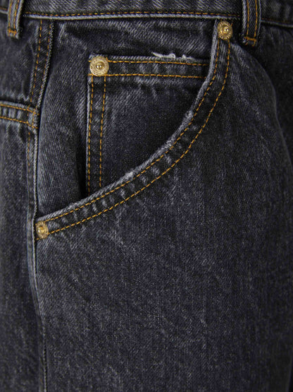 Outlet online Balmain Mujer Jeans Straight Algodón color Azul Noche sku 763-001452 02 - Foto 3