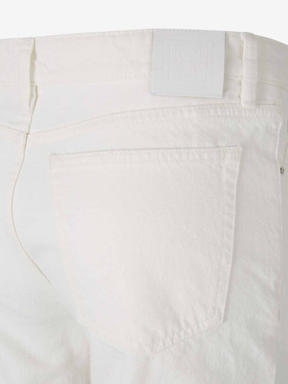 Outlet online TOTEME Mujer Jeans Straight Fit color Blanco sku 763-001626 01 - Foto 5