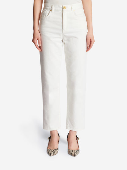 Outlet online Balmain Mujer Jeans Slim Fit color Blanco sku 763-001627 01 - Foto 3