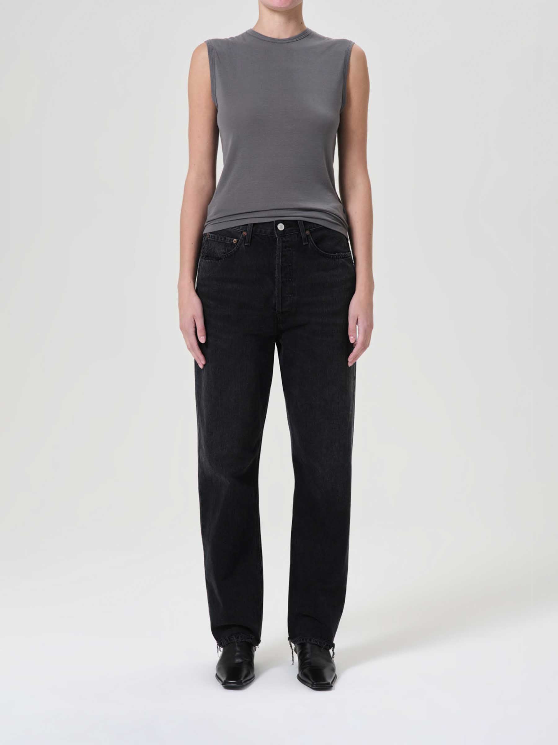 Outlet online Agolde Mujer Jeans Straght Fit color Negro sku 763-001641 01 - Foto 2