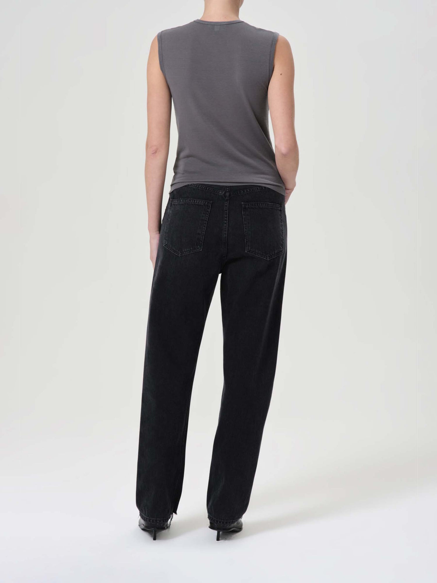 Outlet online Agolde Mujer Jeans Straght Fit color Negro sku 763-001641 01 - Foto 4