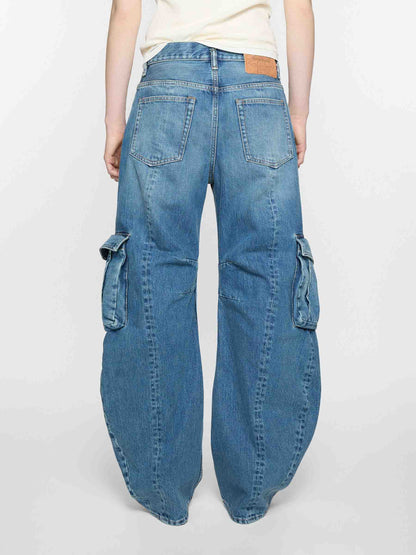 Outlet online Acne Studios Mujer Jeans Cargo Denim color Azul sku 763-001646 01 - Foto 4