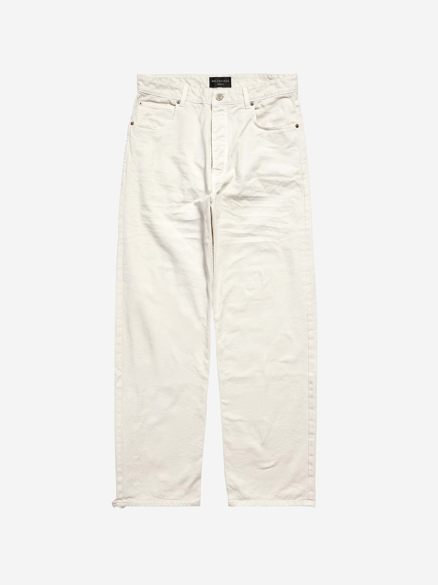 Outlet online Balenciaga Mujer Jeans Wide Leg color Blanco sku 763-001647 01 - Foto 1