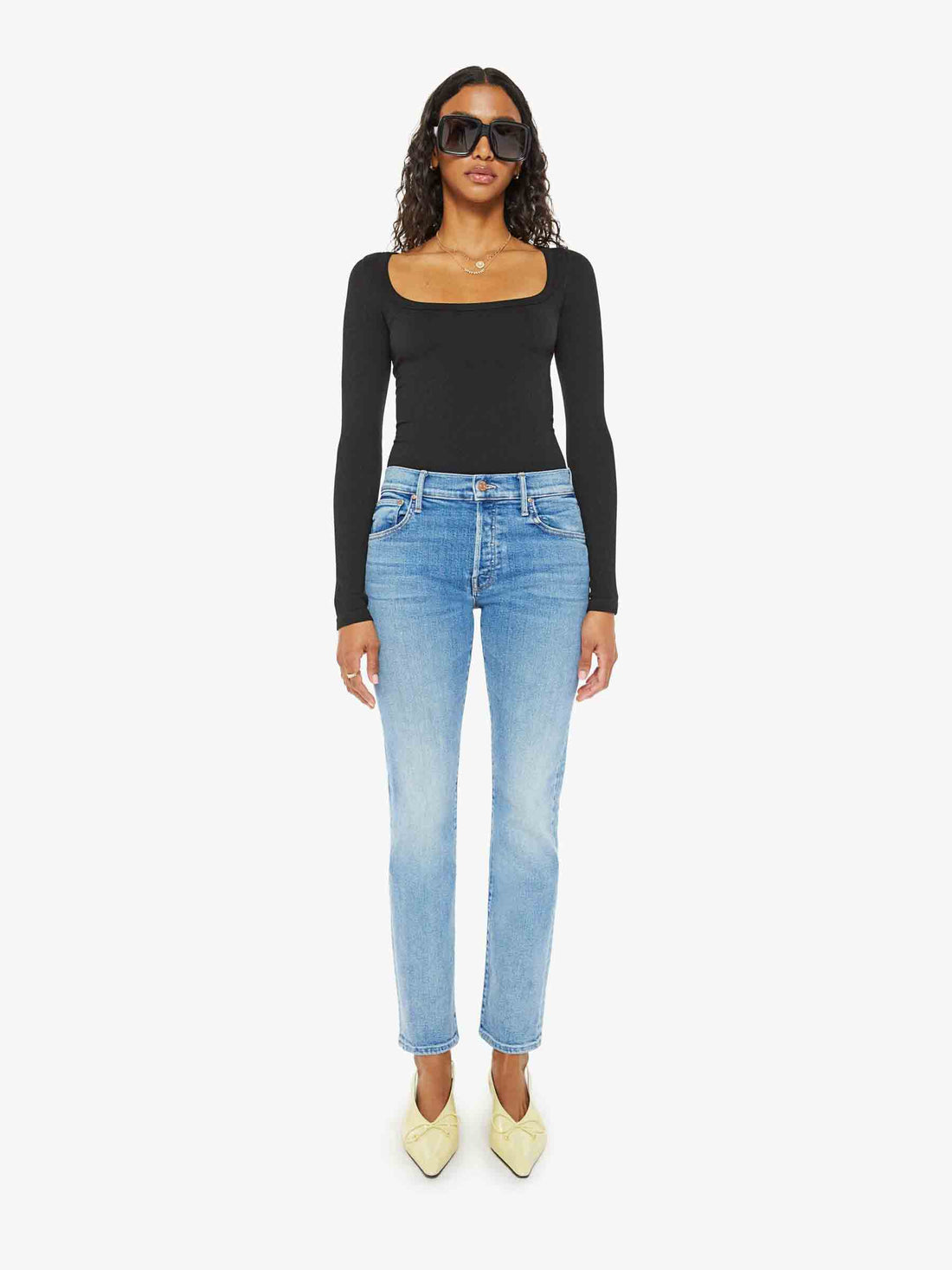 Mother Mujer Barcelona Jeans Flare Outsider Sneak color Azul sku 763-001658 01 - Foto 1