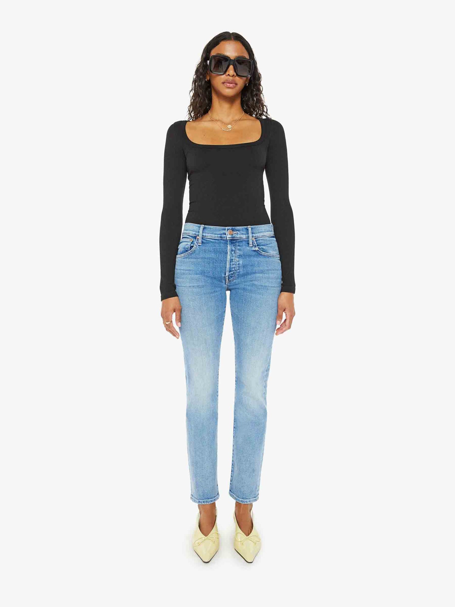 Mother Mujer Barcelona Jeans Flare Outsider Sneak color Azul sku 763-001658 01 - Foto 1