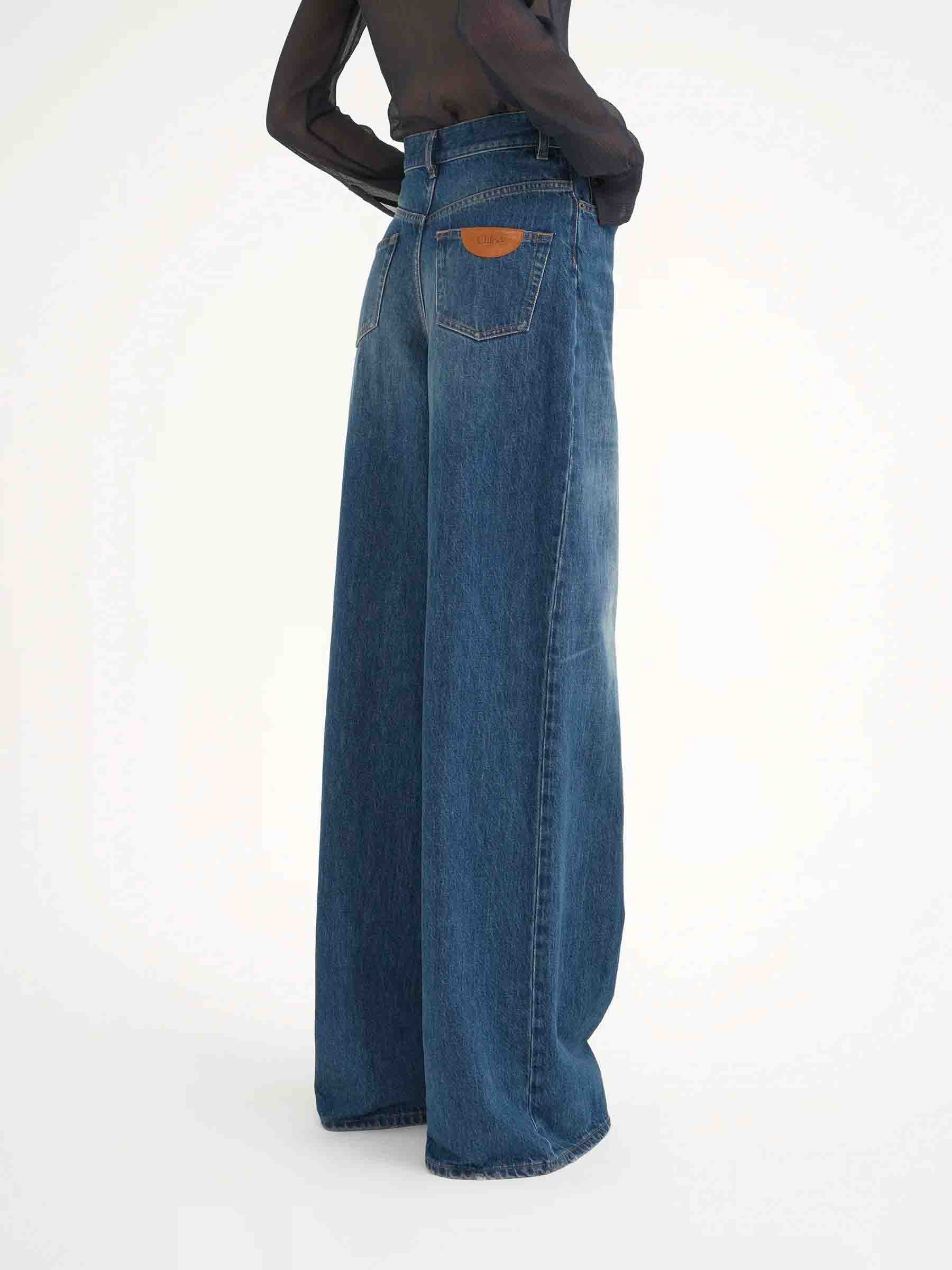 Outlet online Chloé Mujer Jeans Wide Leg color Azul Denim Oscuro sku 763-001672 01 - Foto 3