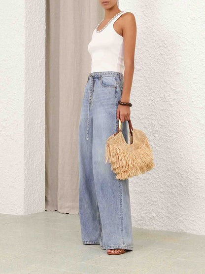 Zimmermann Mujer Barcelona Jeans Wide Leg Illuminate color Azul sku 763-001707 01 - Foto 3