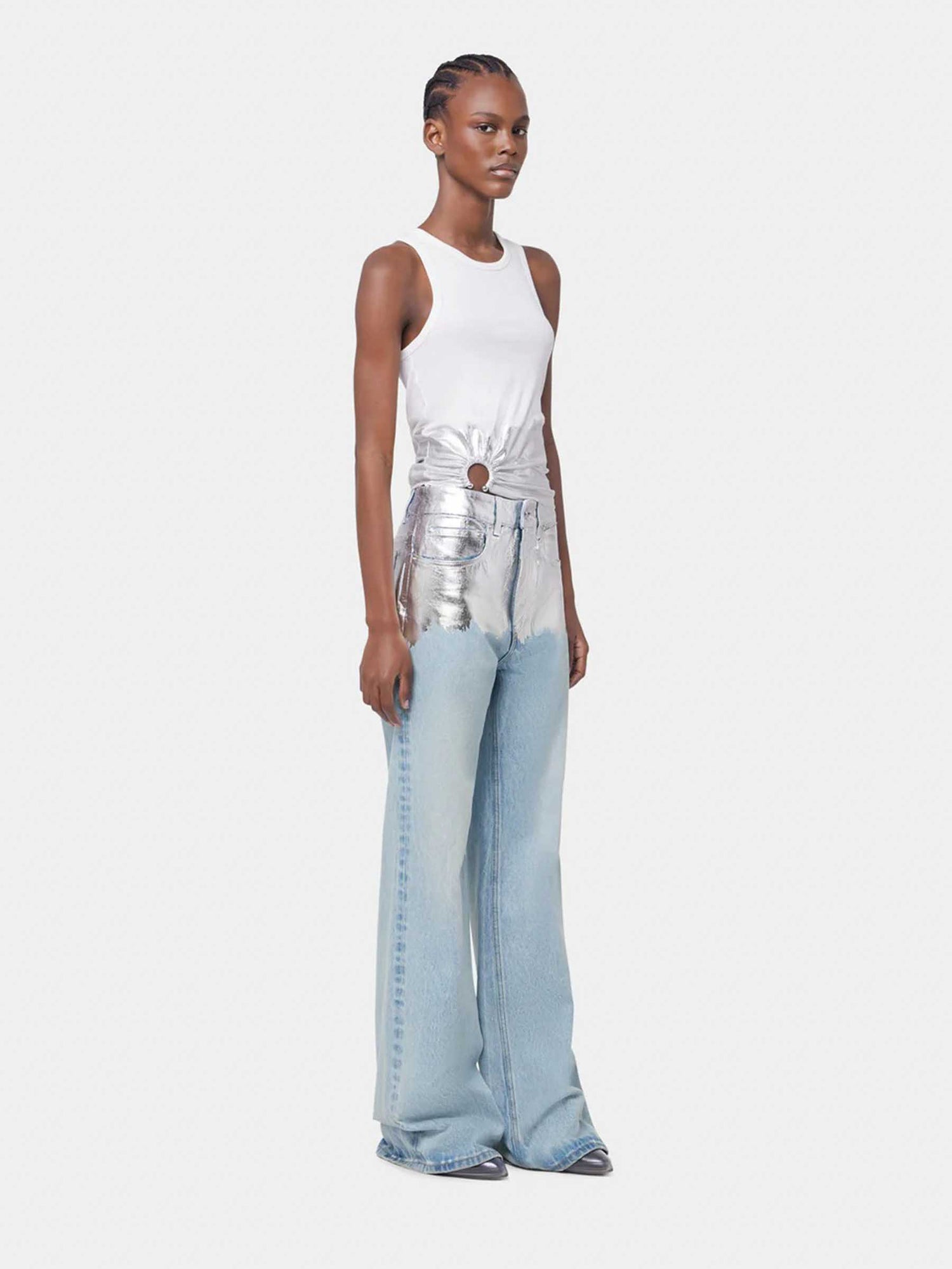 Rabanne Mujer Barcelona Jeans Baggy Plateado color Azul sku 763-001709 00 - Foto 3