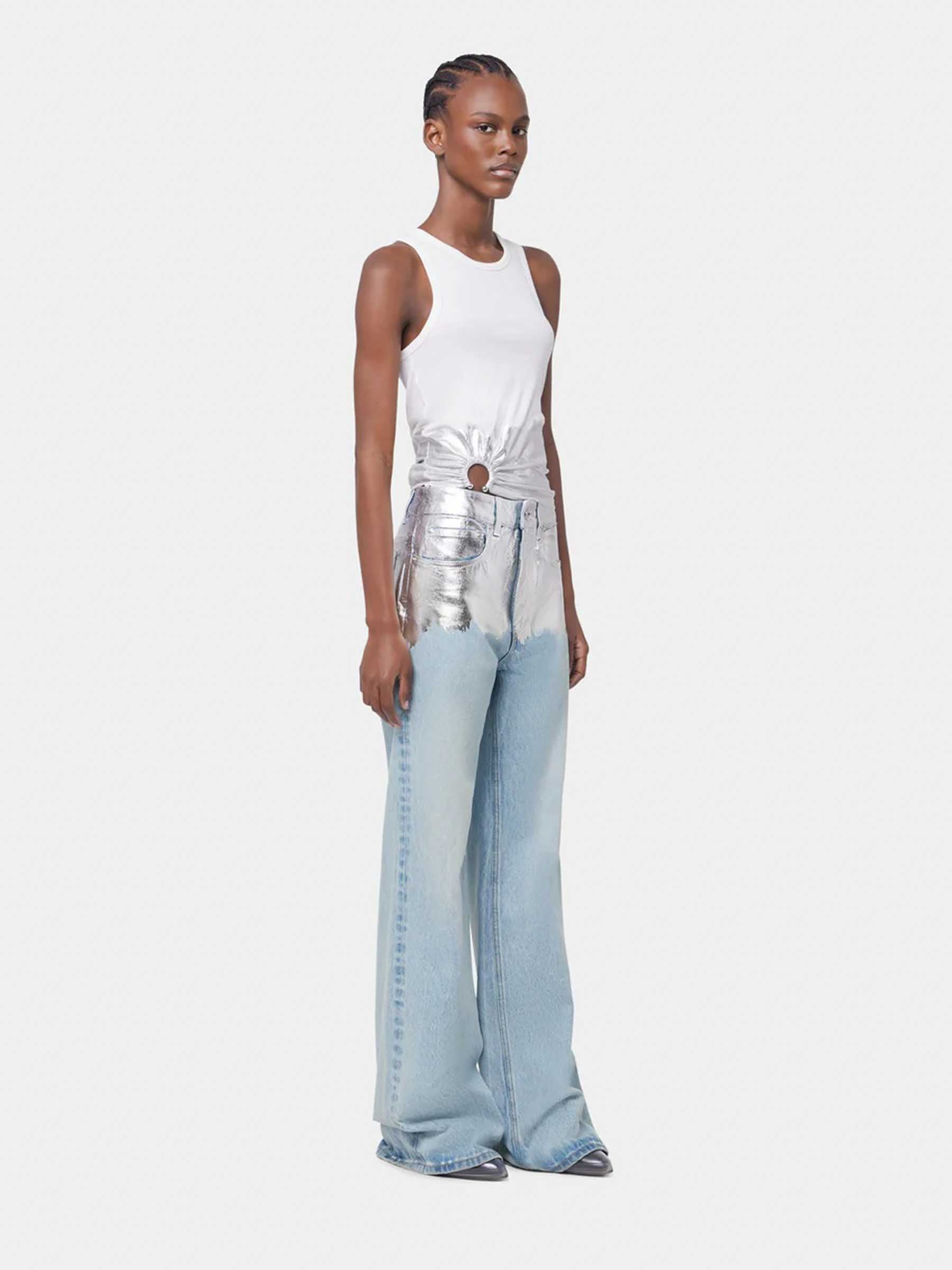 Rabanne Mujer Barcelona Jeans Baggy Plateado color Azul sku 763-001709 00 - Foto 3