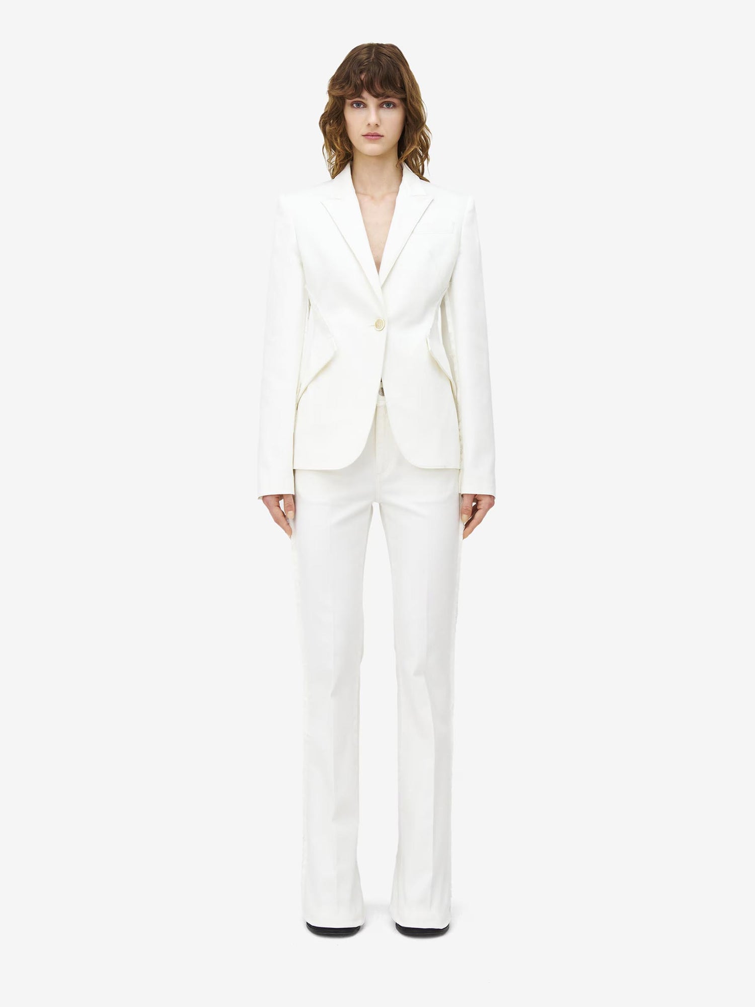 Alexander McQueen Mujer Barcelona Jeans Wide Leg color Blanco sku 763-001717 01 - Foto 2