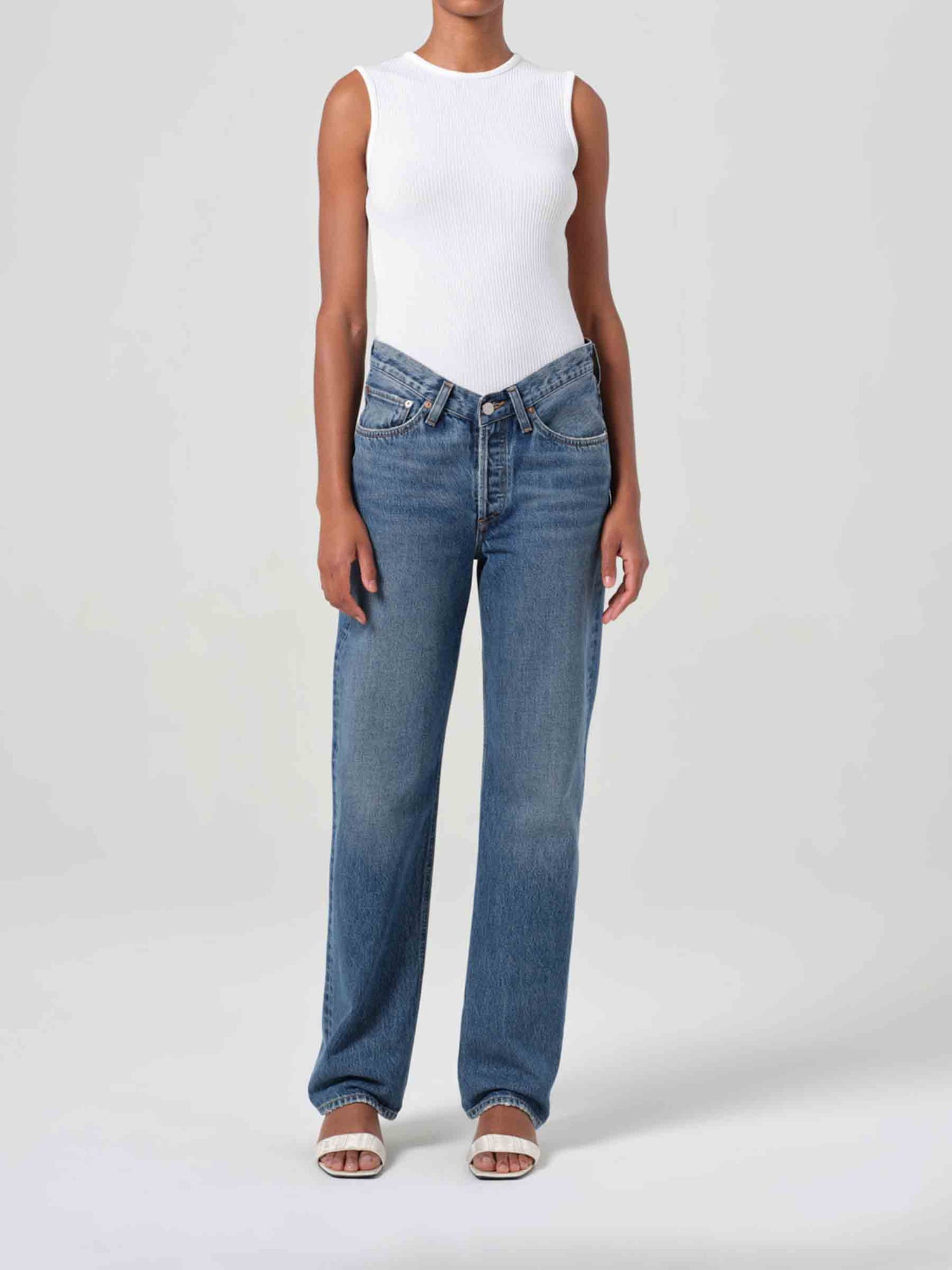 Outlet online Agolde Mujer Jeans V-Waist Kelly color Azul sku 763-001730 01 - Foto 2