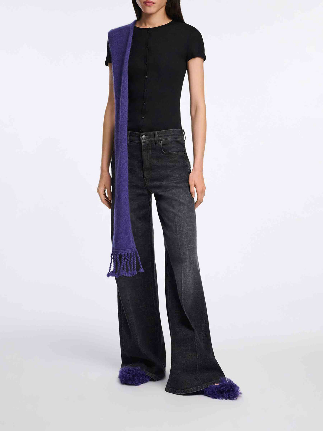 Outlet online Dorothee Schumacher Mujer Jeans Acampanados Algodón color Gris Antracita sku 763-001753 01 - Foto 2