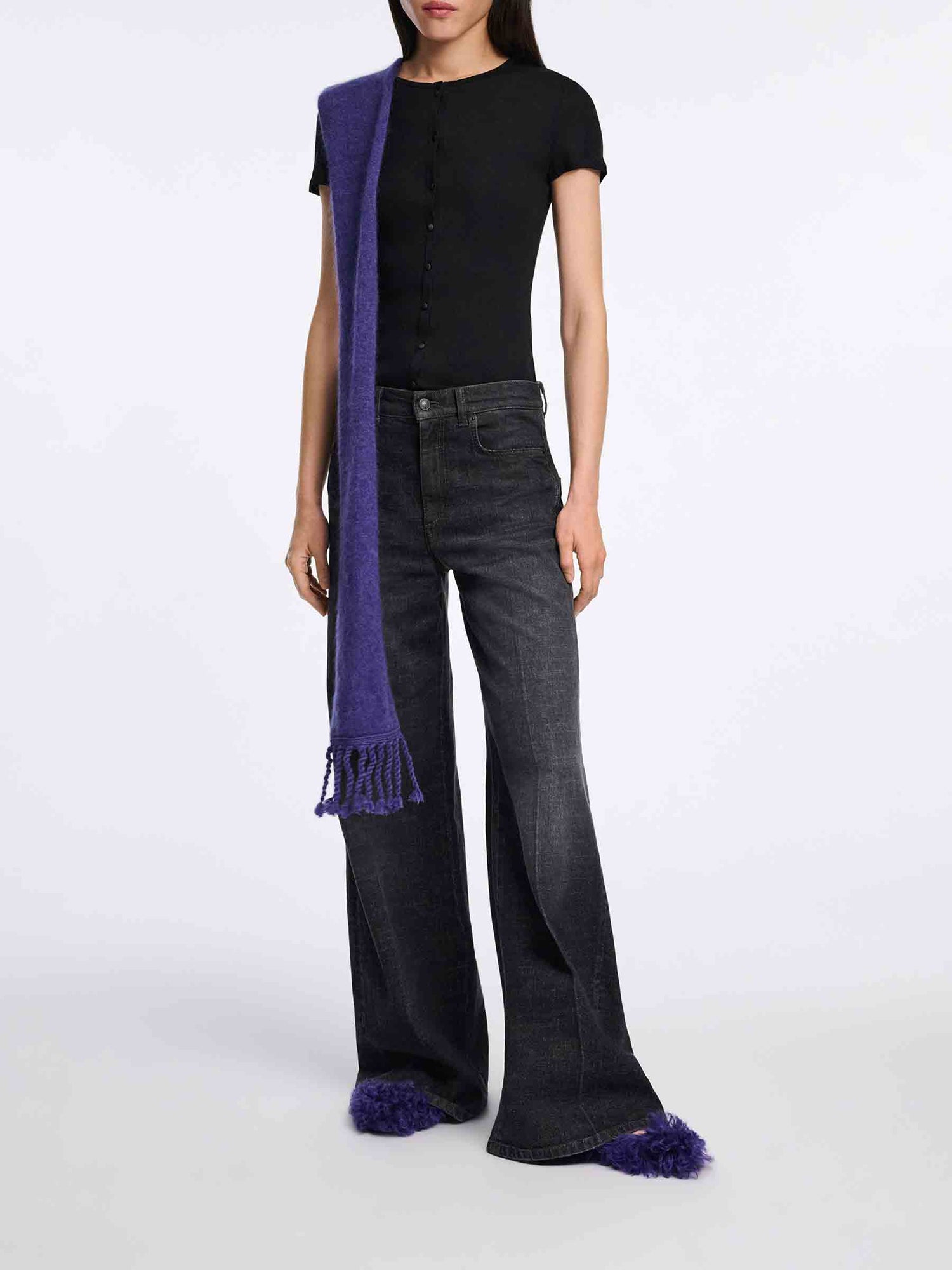 Outlet online Dorothee Schumacher Mujer Jeans Acampanados Algodón color Gris Antracita sku 763-001753 01 - Foto 2
