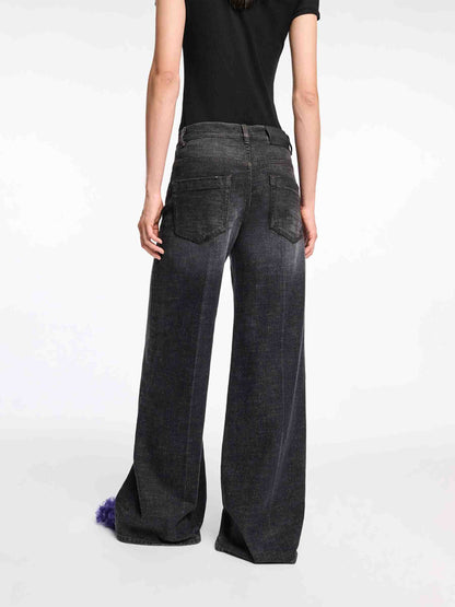 Outlet online Dorothee Schumacher Mujer Jeans Acampanados Algodón color Gris Antracita sku 763-001753 01 - Foto 3