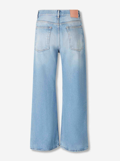 Outlet online Acne Studios Mujer Jeans Rectos 2021F color Azul Denim Claro sku 763-001754 01 - Foto 2