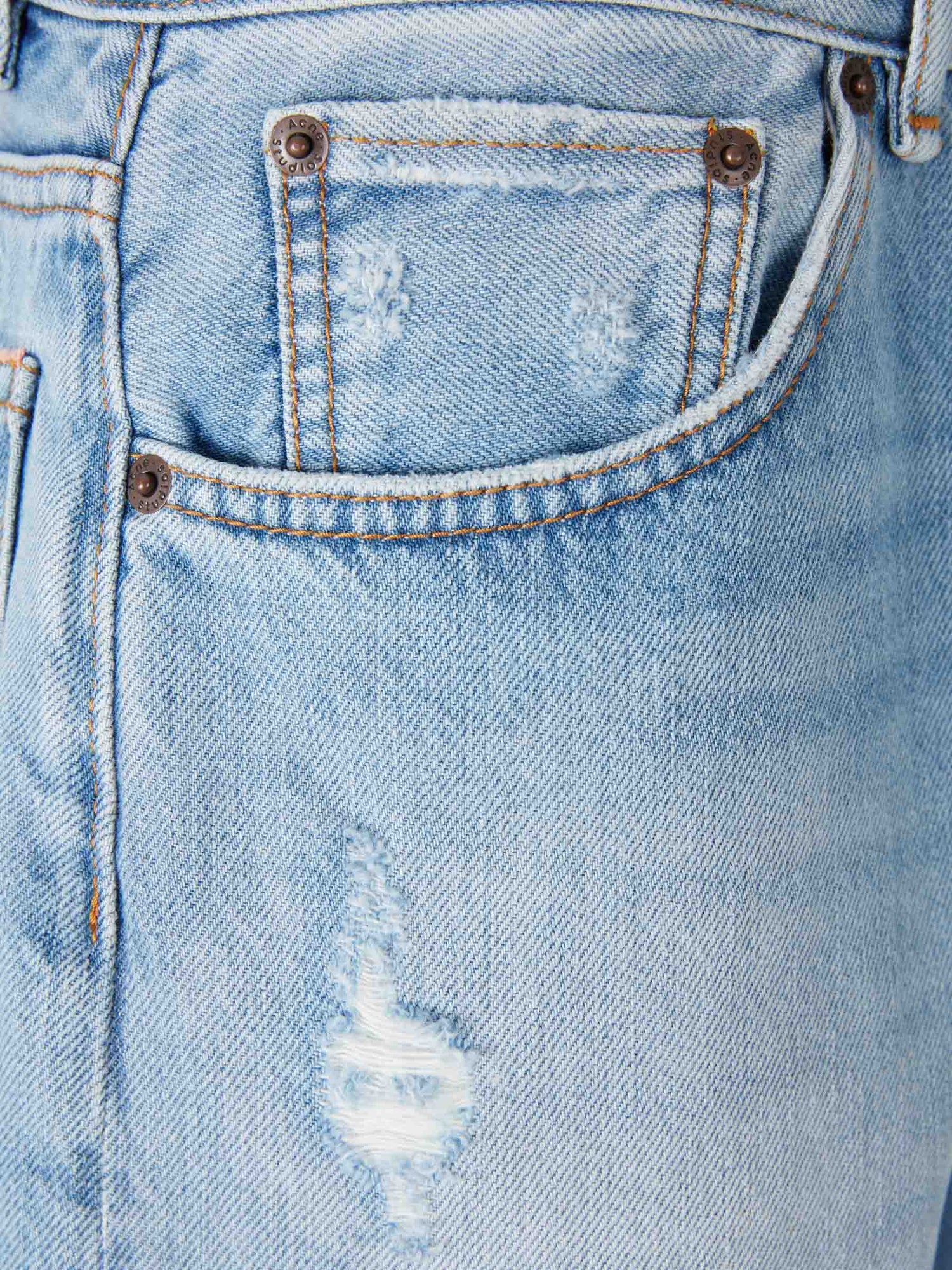 Outlet online Acne Studios Mujer Jeans Rectos 2021F color Azul Denim Claro sku 763-001754 01 - Foto 3